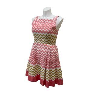 Taylor Color block Chevron dress Sz 14